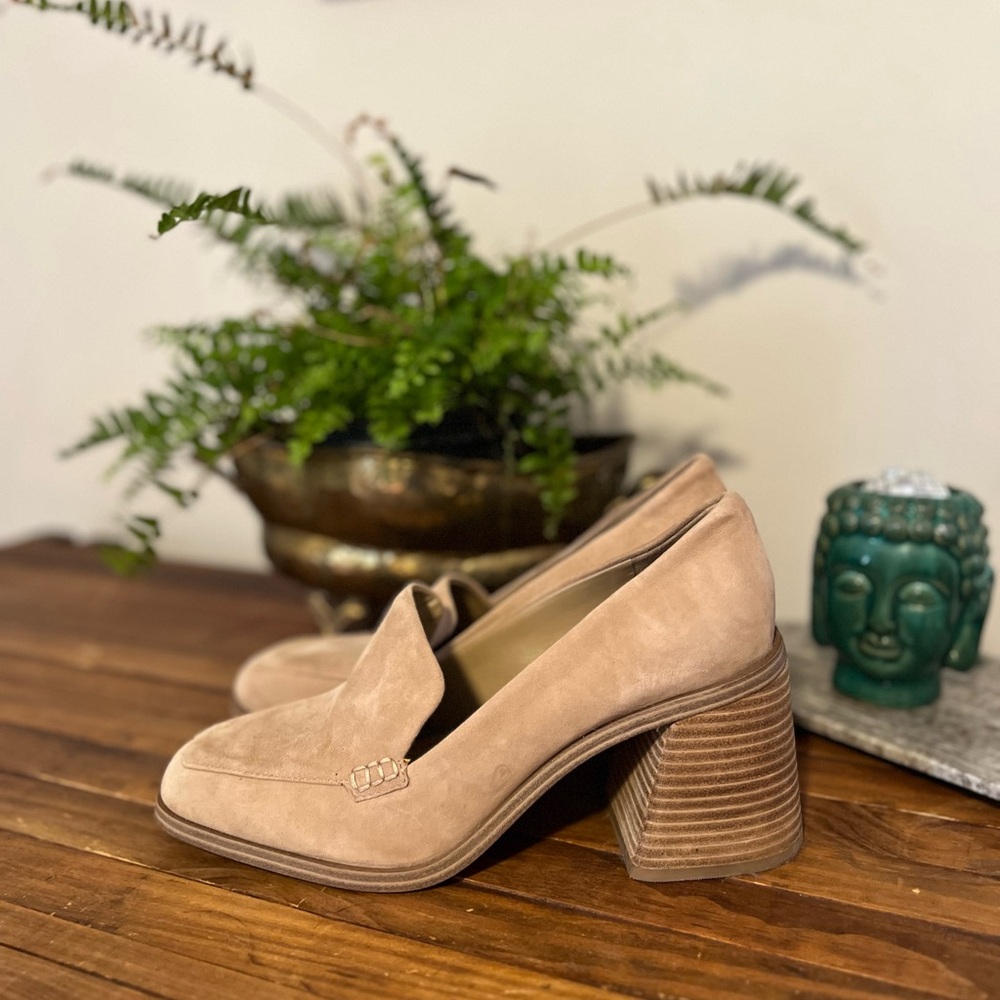 Vince Camuto Tan Suede Mules